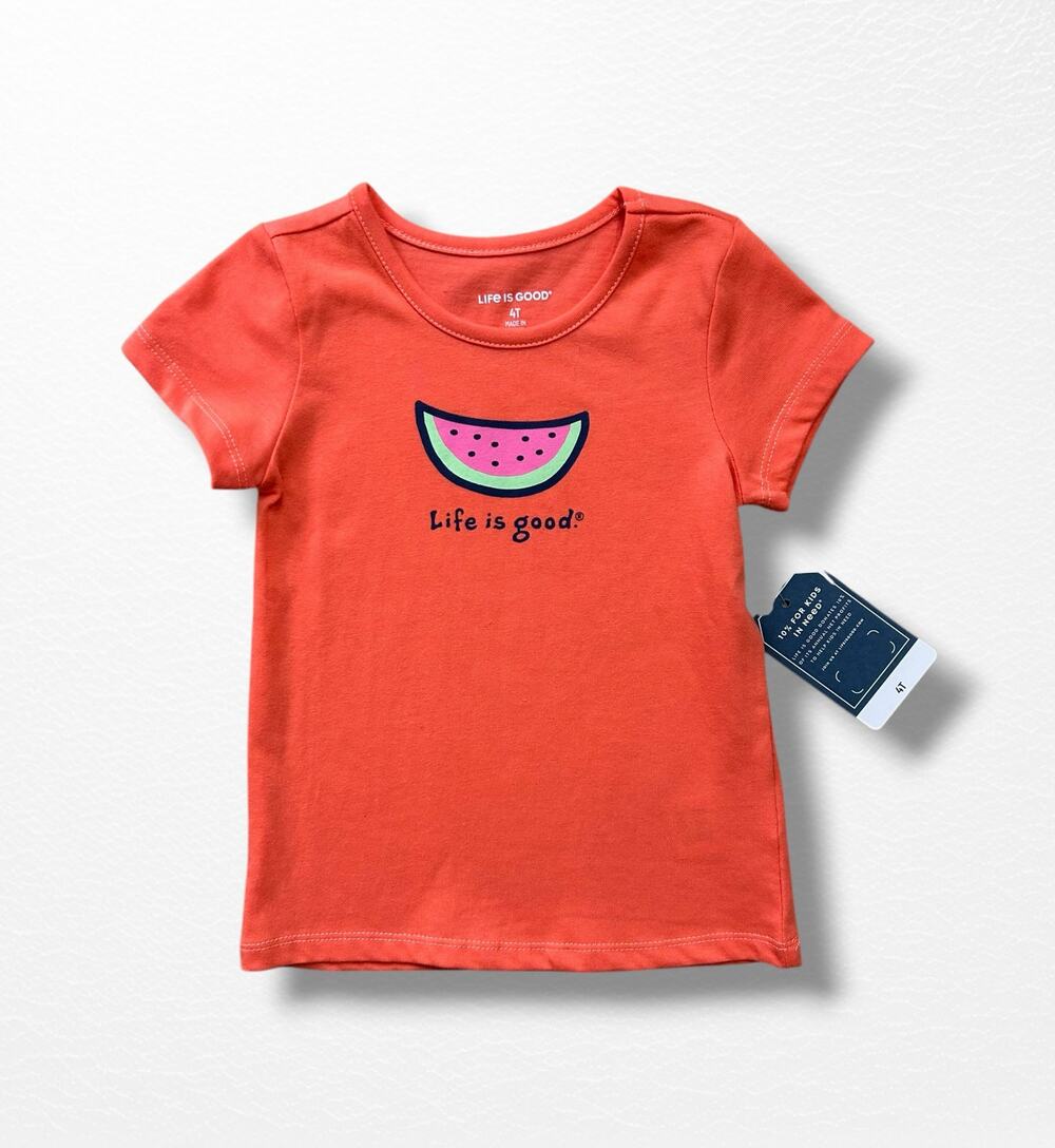 🍉 NWT Life Is Good Watermelon T-Shirt, Size 4T
